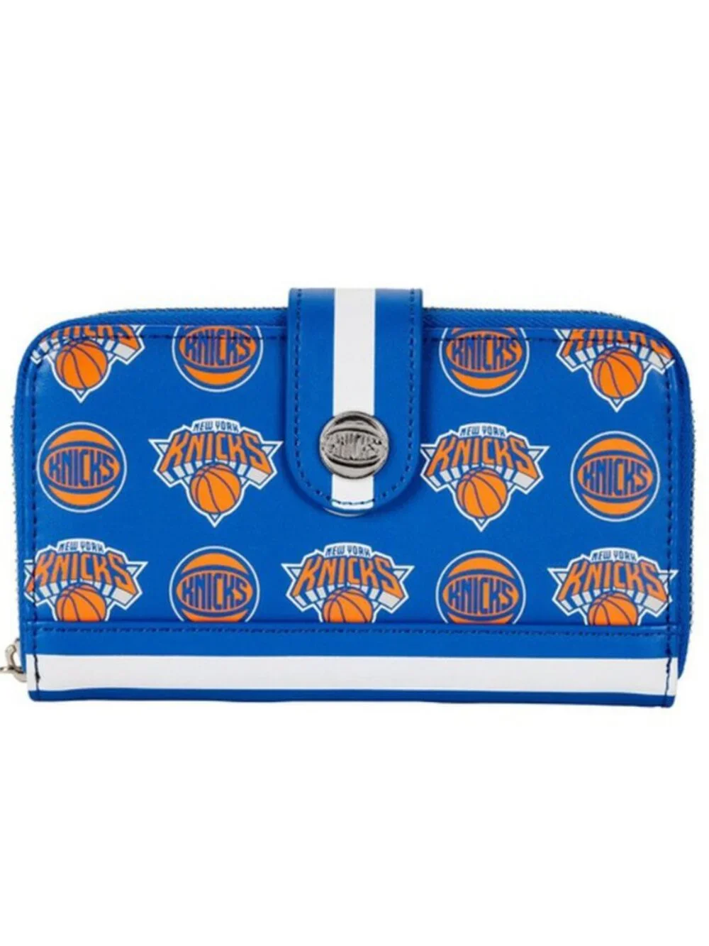 Loungefly New York Knicks NBA Logo Zip Around Wallet Blue Orange #1- NEW